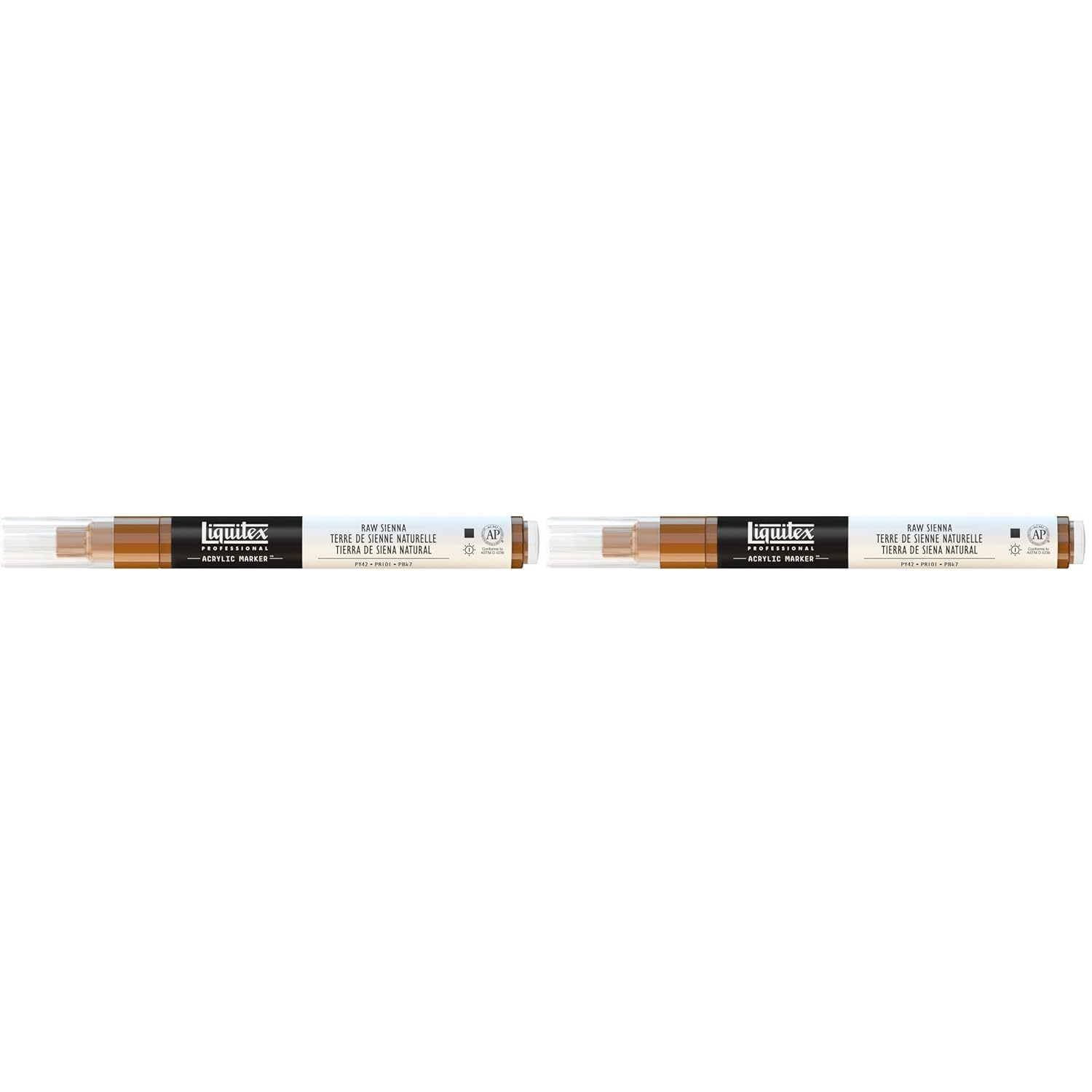 Liquitex Professional Fine Paint Marker, 8mm, Raw Sienna (Pack of 2)