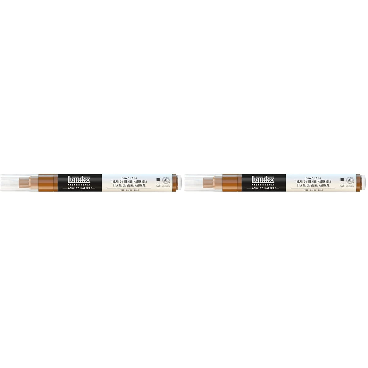 Liquitex Professional Fine Paint Marker, 8mm, Raw Sienna (Pack of 2)