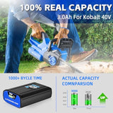 40V 3.0Ah Replacement Battery For Kobalt 40V Kb2540C-06 Lithium Ion Battery Kb440-06 Kb440-03 Kb640-03 Kb240-06 Kb240C-06 Kb640-06 Kb245-06 Kb540-06 ?Cordless Power Tool Battery