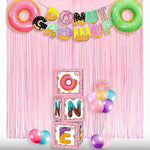 Pastel Pink Party Backdrop Decoration - Baby Pink Foil Fringe Streamers For Baby/Boo Day/Valentines/Cowgirl/Sweet/Cloud/Unicorn/Princess/Bow Themed - 3.2Ft X 8.2Ft - 2 Packs