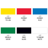 Liquitex Professional Acrylic Gouache Paint, 6 x 22ml (0.74-oz), Primaries Set