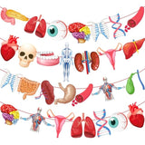 4Pcs Human Anatomy Body Part Theme Banners Human Anatomy Party Decorations Body Part Party Supplies For Doctors Birthday Party Nurse Graduation Party Supplies