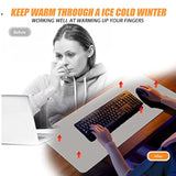 Warm Desk Pad, Heated Mouse Pad, Keyboard Mat, Electric Heating Desk Pad With 5 Heating Levels & 3 Hours Auto Shut-Off, Pu Leather Office Desk Mat, 31.5" X 13" Large (Grey)