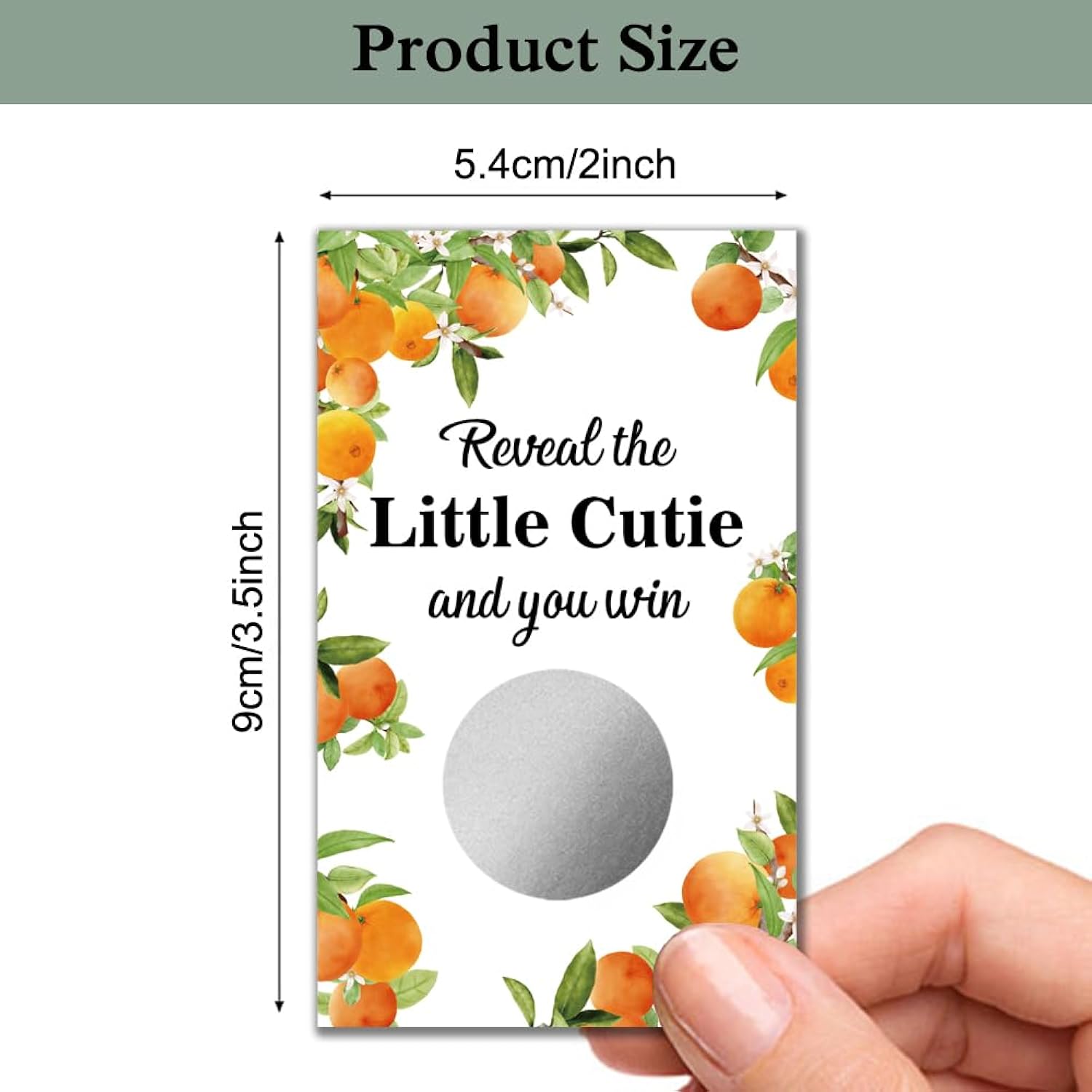 50 Pack Reveal The Little Cutie Theme Scratch Off, Neutral Boy Or Girl Event Theme Raffle Tickets, Birthday Party Game, Gender Reveal Activity, Little Cutie Scratch Off