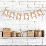 Easter Burlap Banners Decoartions, Rustic Rabbit Bunny Burlap Garland Banners For Easter Day Decorations Happy Easters Day Home Office School Party Supply
