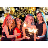 2026 New Year Backdrop 7x5ft Black & Gold Holiday Party Banner
