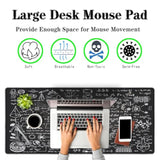 Large Mouse Mat Black Gaming Mousepad, Oversized Mouse Pads Long Desk Pad, Desktop Computer Pad Waterproof Non-Slip Rubber Base, 35.4 X 15.7 Inch For Work/Game/Office/Home Science Formulas