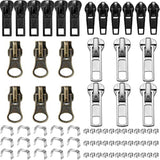 24 Pieces Black Bronze And Silver Zipper Sliders Zipper Pull Replaceme