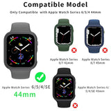 12 Pcs Hard Pc Case Compatible For Apple Watch Series Se (2022) 6/5/4/Se 44Mm With Tempered Glass Screen Protector, All Around Protector Bumper Frame Cover For Iwatch Smartwatch