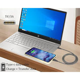 Dual Type-C Male Cable Usb C To Usb C Cable Metal Braided Cable With Insulatio