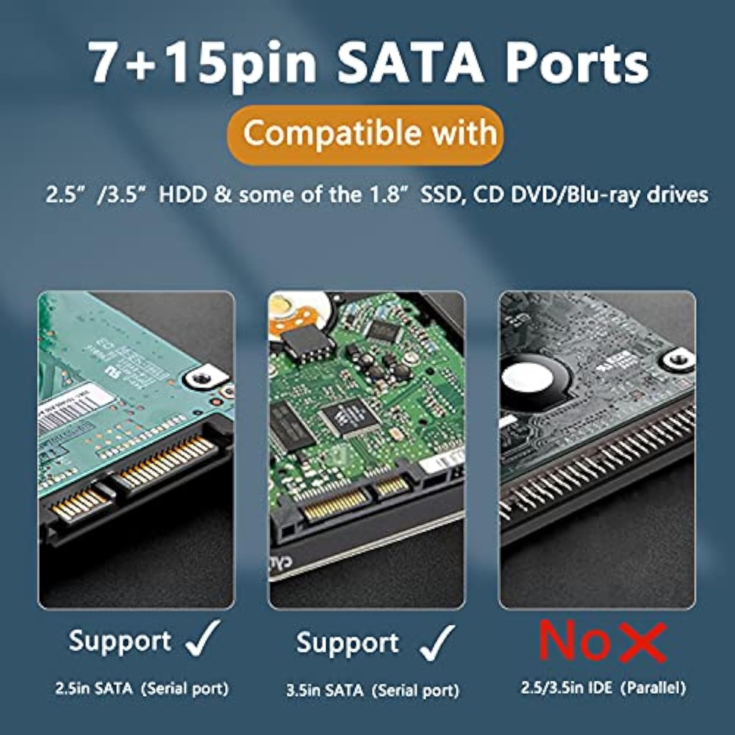22Pin Sata Power Extension Cable,22 Pin(7+15) Sata Male To Female Data And Pow