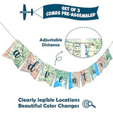 Let the Adventure Begin Banner - Travel Themed Decorations for Parties & Farewells