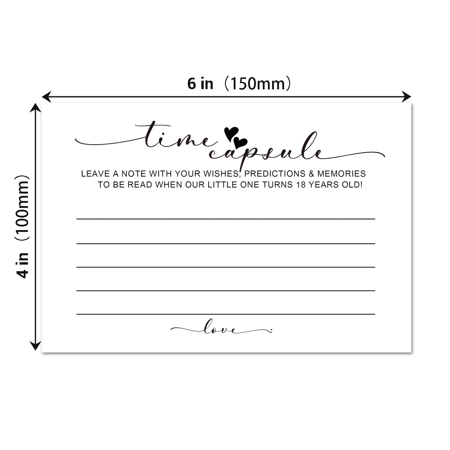 50 Funny Baby Time Capsule Cards For 1St Birthday Or Baby Shower Game Activity, Advice And Wishes Cards, And Anniversary Cards For Baby Shower Party Supplies.4 X 6 Inch