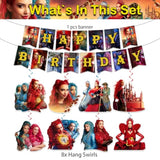 Movie Birthday Decorations, Movie Theme Happy Birthday Banner Hanging Swirls, Party Supplies For Girl Boys Birthday Party, Popular Happy Birthday Decorations