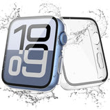 [2 Pack] Waterproof Case For Apple Watch 11 (2025) 42Mm With Tempered Glass Screen Protector, Slim Guard Bumper With Hd Glass, Hard Pc Protective Cover For Iwatch Series 11/10 42Mm, Transparent