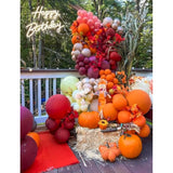 50pcs Fall Balloons 12 Inch Burgundy Orange Gold Confetti Balloons for Thanksgiving Party