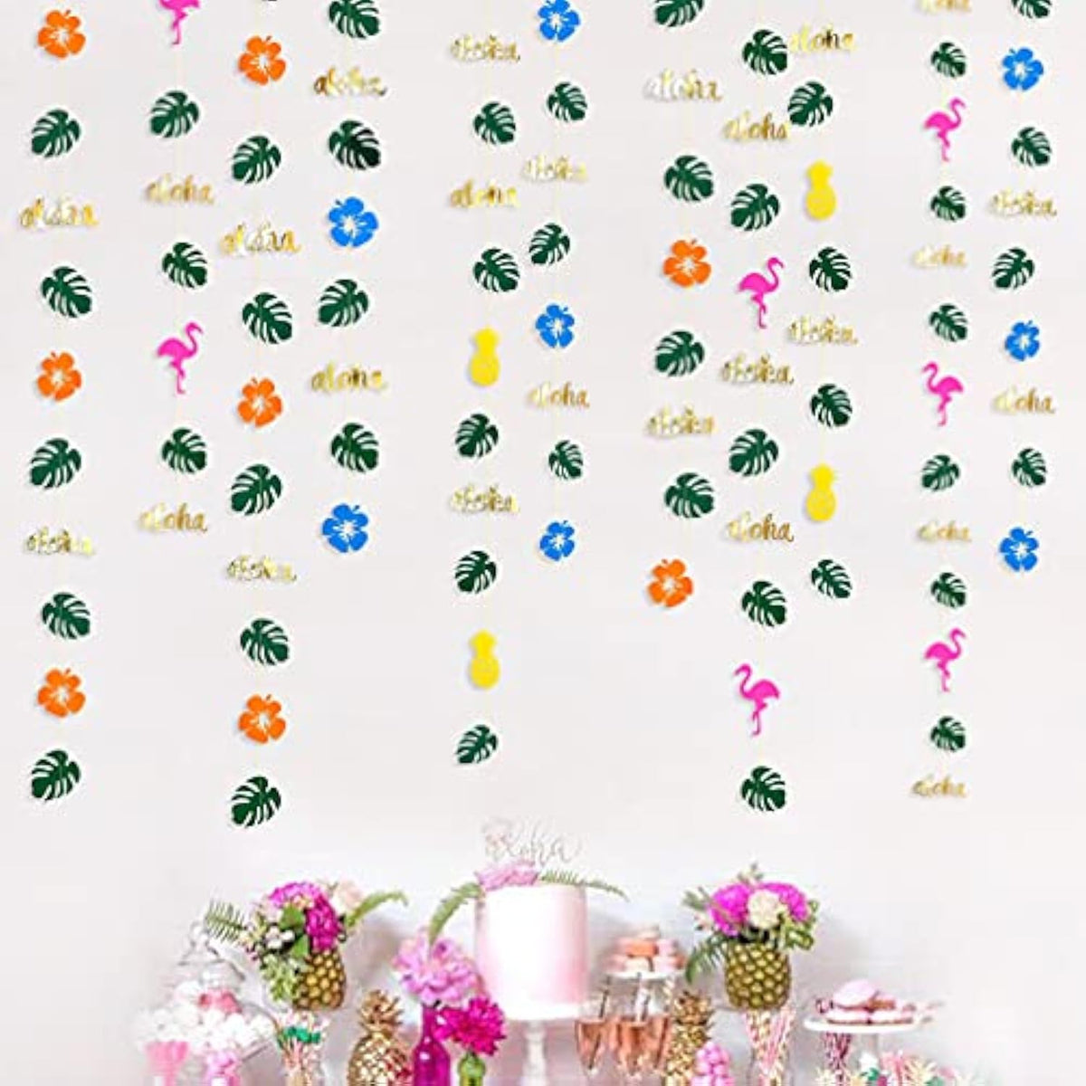 46Ft Tropical Party Decorations Gold Palm Leaves Garland Banner For Su