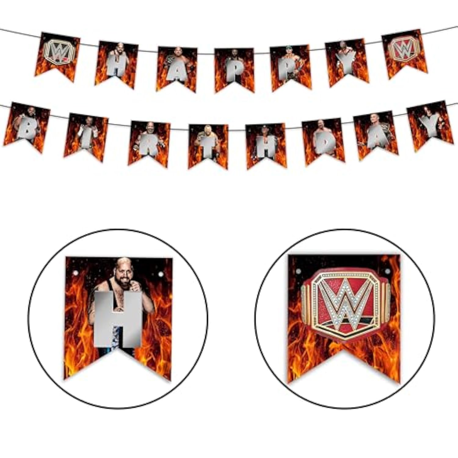 "Wwwe Happy Birthday Banner – Party Decorations For Adults – Durable Reusable Birthday Party Supplies – Perfect Birthday Décor For Boys, Girls, Men, Women – Indoor Outdoor Celebration Banner"