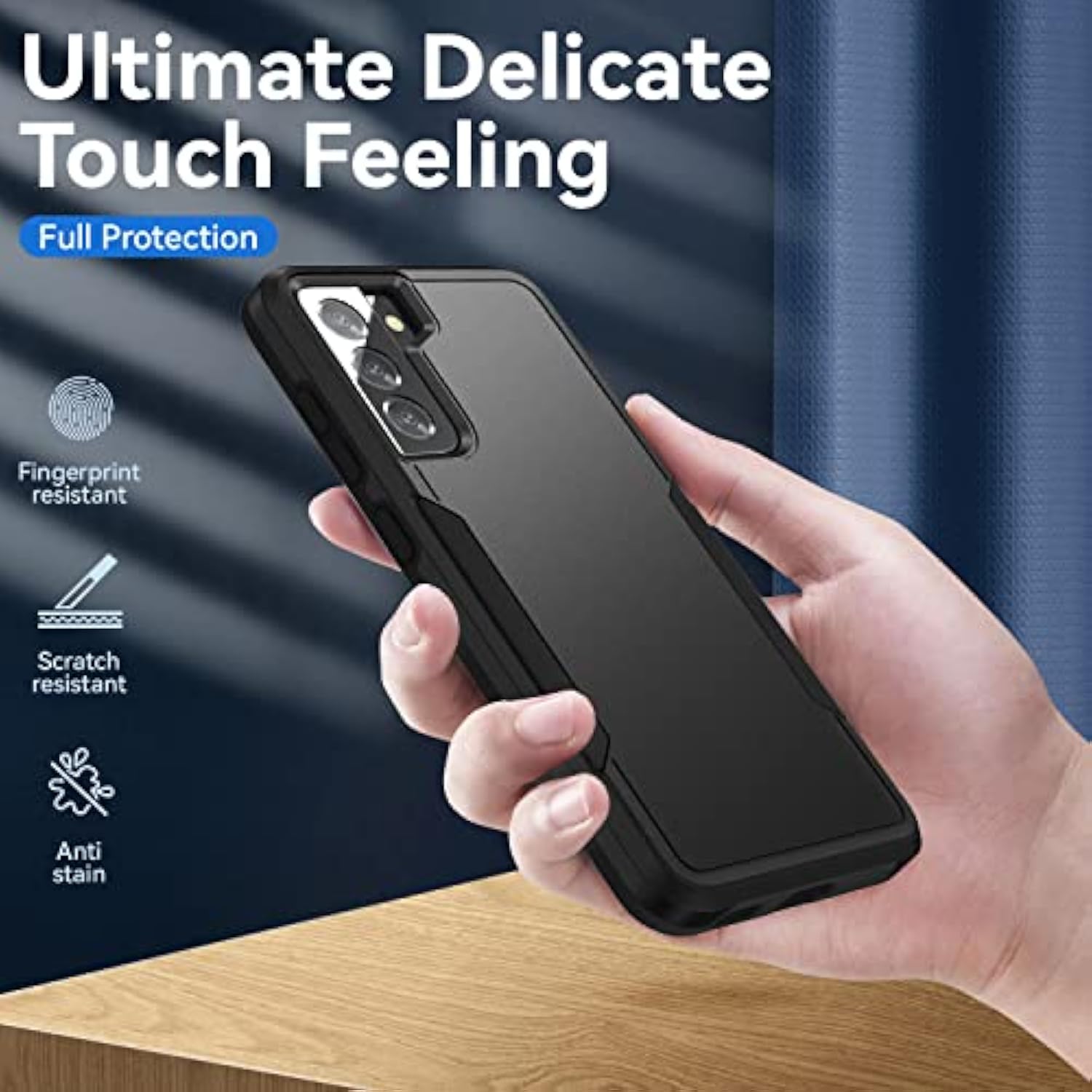 Samsung Galaxy S21 FE 5G Rugged Case with Screen Protector Black