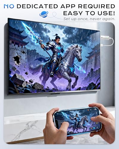 2026 Upgrade Wireless Display Dongle Adapter, Portable Transmitter 1080p HDMI Streaming, AirPlay/Miracast, 5GHz WiFi