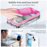 For Iphone 15 Pro Max Privacy Screen Protector 6.7 Inch Gradient Colorful 15 Promax Tempered Glass 28° Anti-Spy Private Anti Blue Light Full Coverage Anti-Scratch Hd Easy Installation Frame 2