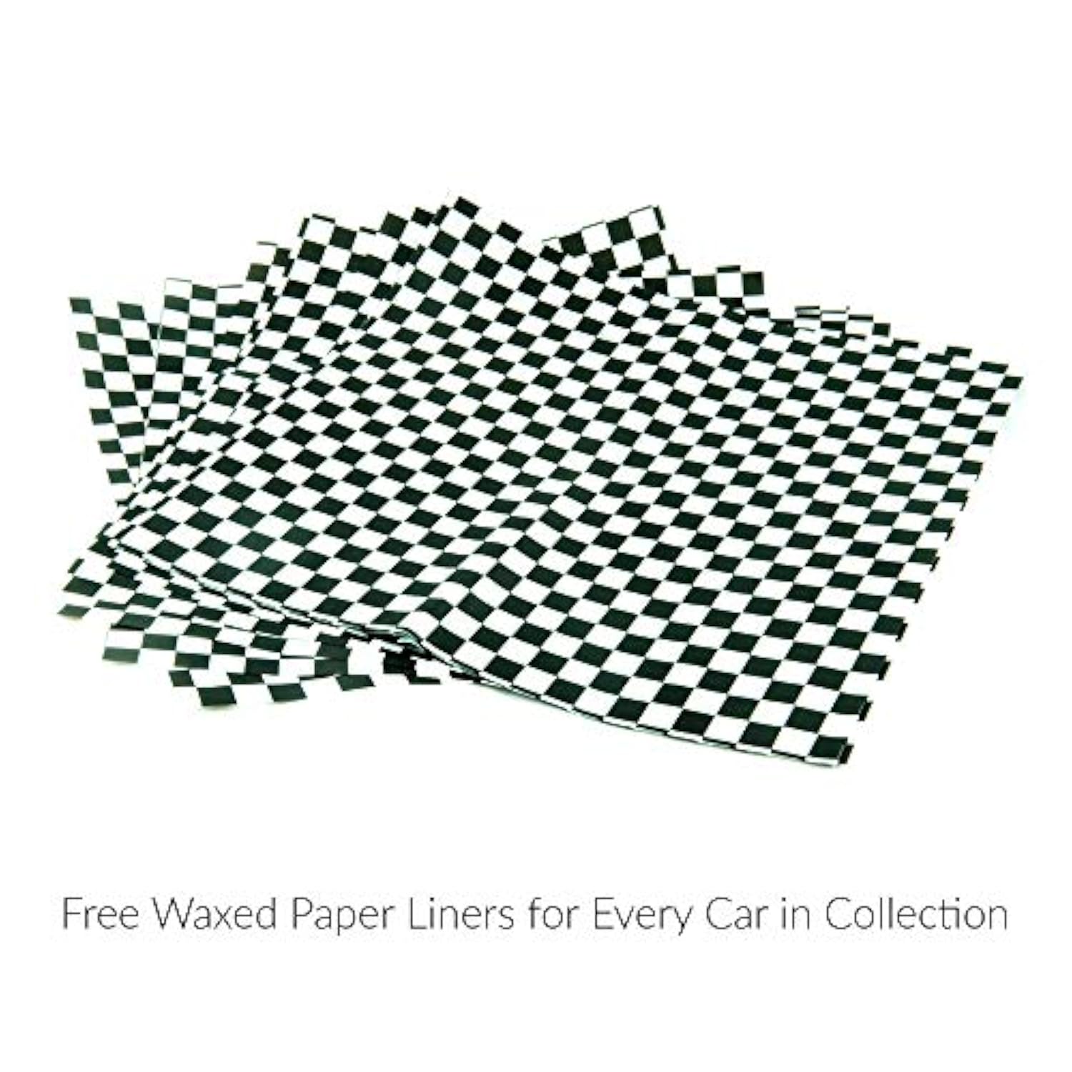 12 Classic Car Party Food Boxes With Wax Paper - 50'S Pink Birthday Set