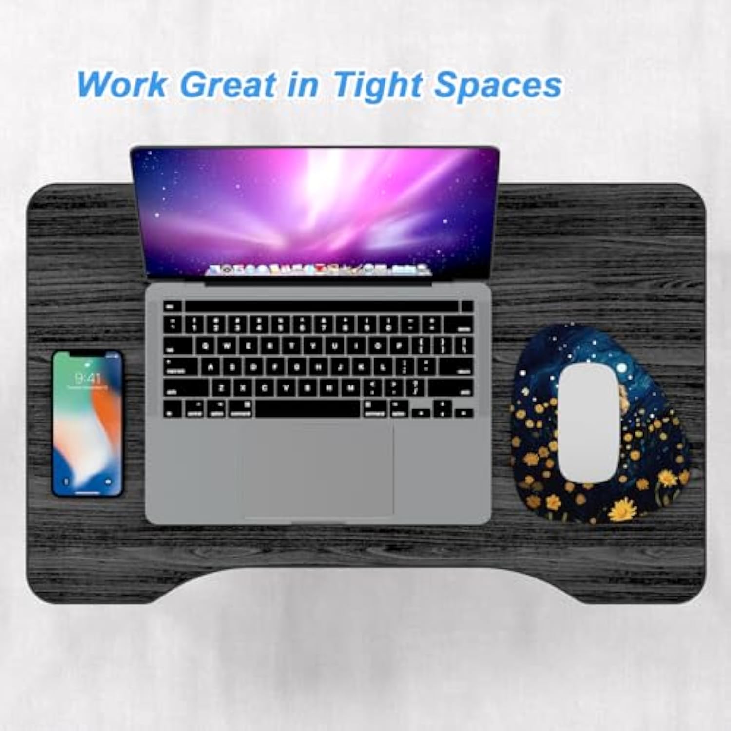 Small Mouse Pad 6 X 7 Inch, Irregular Mini Mouse Pad With Non-Slip Rubber Base, Waterproof Compact Mouse Mat For Laptop Computer Wireless Mouse Keyboard Home Office Travel, Starry Sky Dog