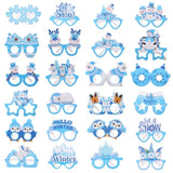 24pc Winter Paper Snowflake Glasses Party Favors Photo Booth Props