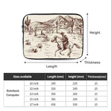 Wild West Desert Cowboy 15 Inch Portable Laptop Sleeve Compatible With Macbook Air Notebook Computer Case For Men Women College School Students