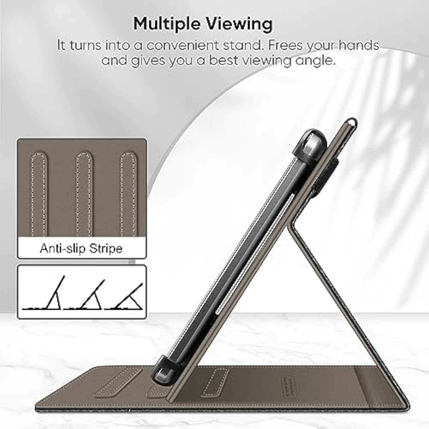 Fintie Universal Case For 911 Inch Tablet [Hands Free] Multiangle Viewing Stand Cover With Pocket For Urao C107, Ecopad, Coopers Cp10, Zzb Zb10, Teclast And More 9" 10" 11" Tablet, Black