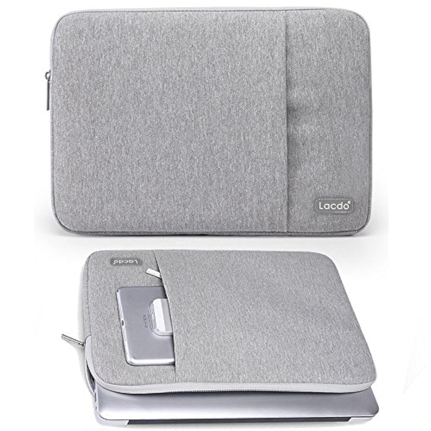 15.6 Inch Laptop Sleeve Case For 15.6" Acer Aspire 5, E 15, Flagship/Asus Vivobook 15 Tuf Fx505 / Dell Inspiron 15 / Ideapad/Hp Pavilion, Elitebook Water Repellent Notebook Bag, Gray