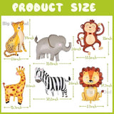 Jungle Safari Animal Balloons Birthday Party Decorations Giant Safari Balloon For Boy Wild One Theme Zoo Monkey Elephant Zebra Leopard Crocodile Giraffe Shaped