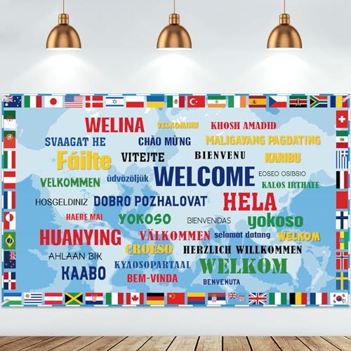 International Flag Backdrop International Welcome Banner