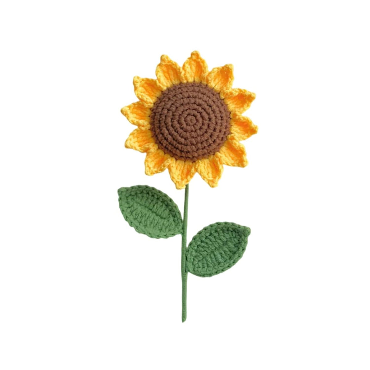 Crochet Flowers,1Pcs Knitted Artificial Wool Sunflower Red Rose For Girl Gift Wedding Bouquet Mothers Day Anniversary Valentine'S Day Women'S Day