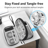 Electronics Organizer Travel Case, Tech Accessories Storage Case Portable Carrying Organizer Pouch Bag For Cable, Charger,Power Bank