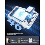 Portable Charger Power Bank With Built-In Ac Wall Plug And Cables, 10000Mah Usb C External Battery Charger Compatible With Iphone And Android Phones