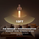 2 Pack Walnut Night Lights With Motion Sensor & Rgb Touch Control | Usb-C Rechargeable Wood Wall Sconces Set For Bedroom Pair, Hallway, Staircase, Bathroom Vanity (Luxury Bundle)