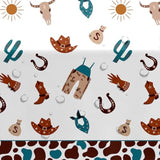 Western Cowboy Party Decorations Tablecloth For Birthday Baby Shower, 3Pcs Disposable Wild West Cowboy Rodeo Party Supplies Tablecover, 86In X 55In