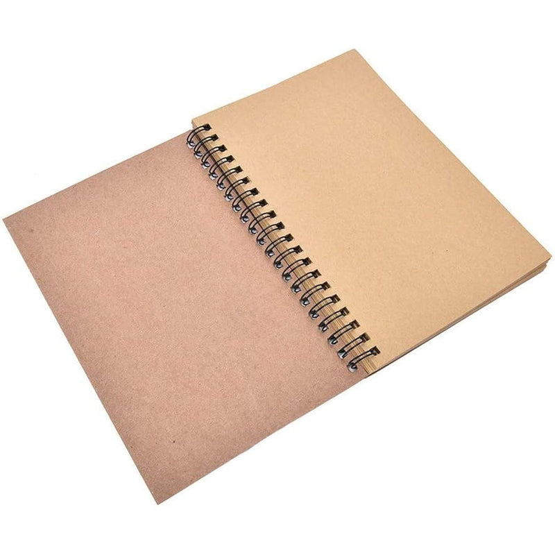 Spiral Bound Sketch Pad Kraft Paper Sketch Book, Pencil Drawing Doodling Sketc