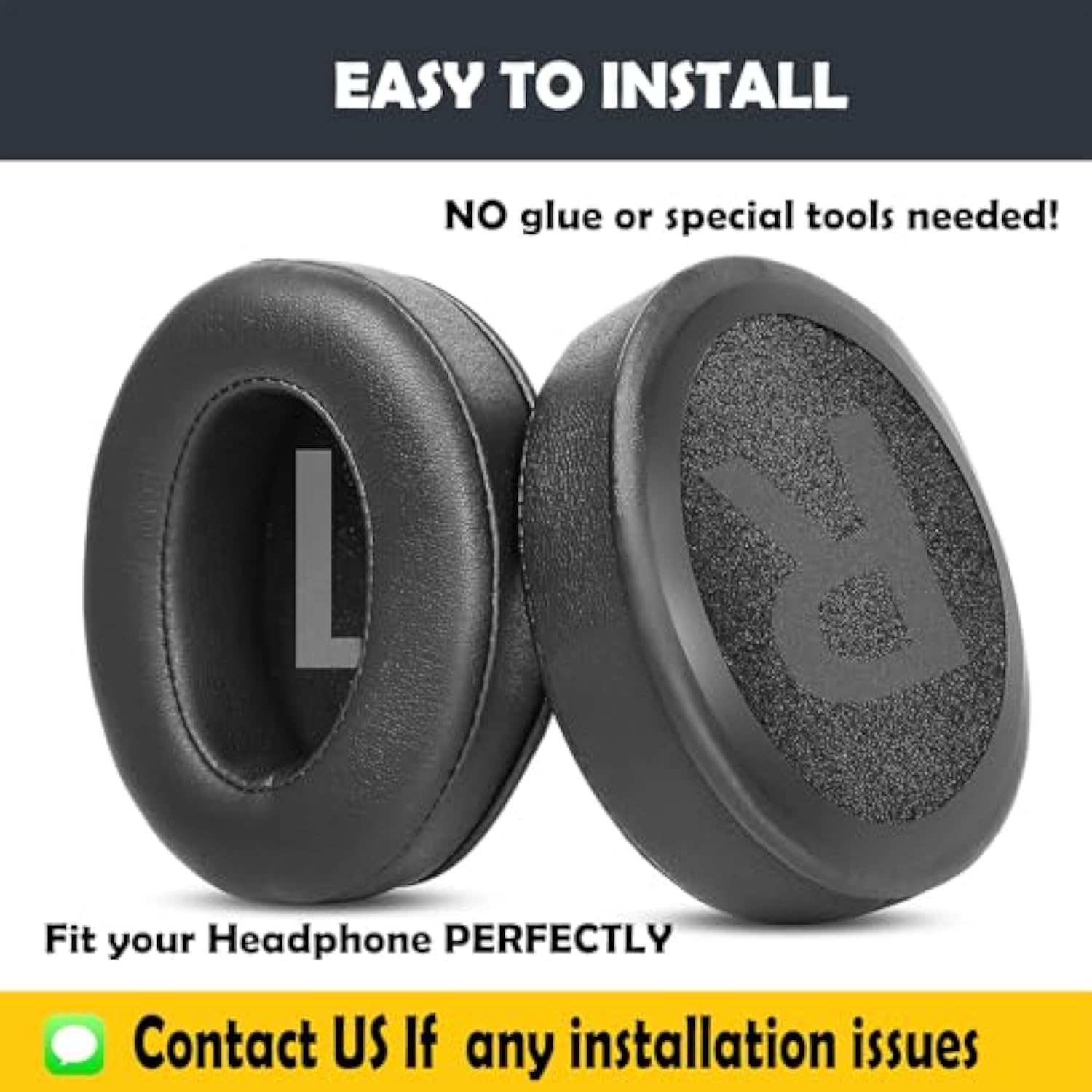 Replacement Earpads Cushion Compatible With Utaxo Ut-Bh001 Over-Ear Headphone Ear Pads With Softer Protein Leather/Memory Foam