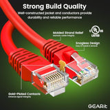 GearIT Cat 6 Ethernet Cable 2 ft (10-Pack) - Cat6 Patch Cable, Cat 6 Patch Cab