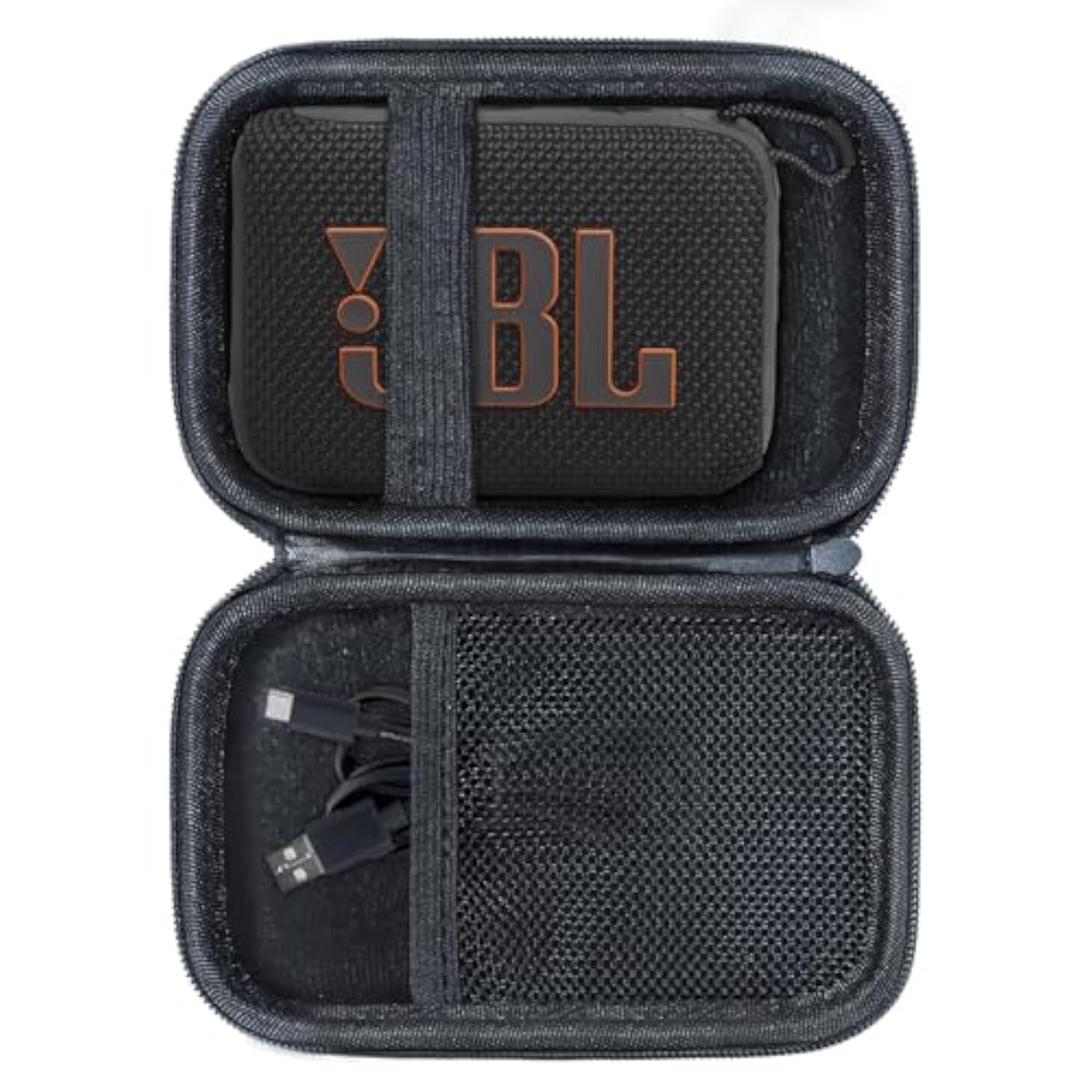 Case For Jbl Go 4 Go 3 Portable Bluetooth Speaker, Eco Cover For Jbl Go 4 Speaker With Adapter Slots, Waterproof And Dustproof Feature, Black - Case Only