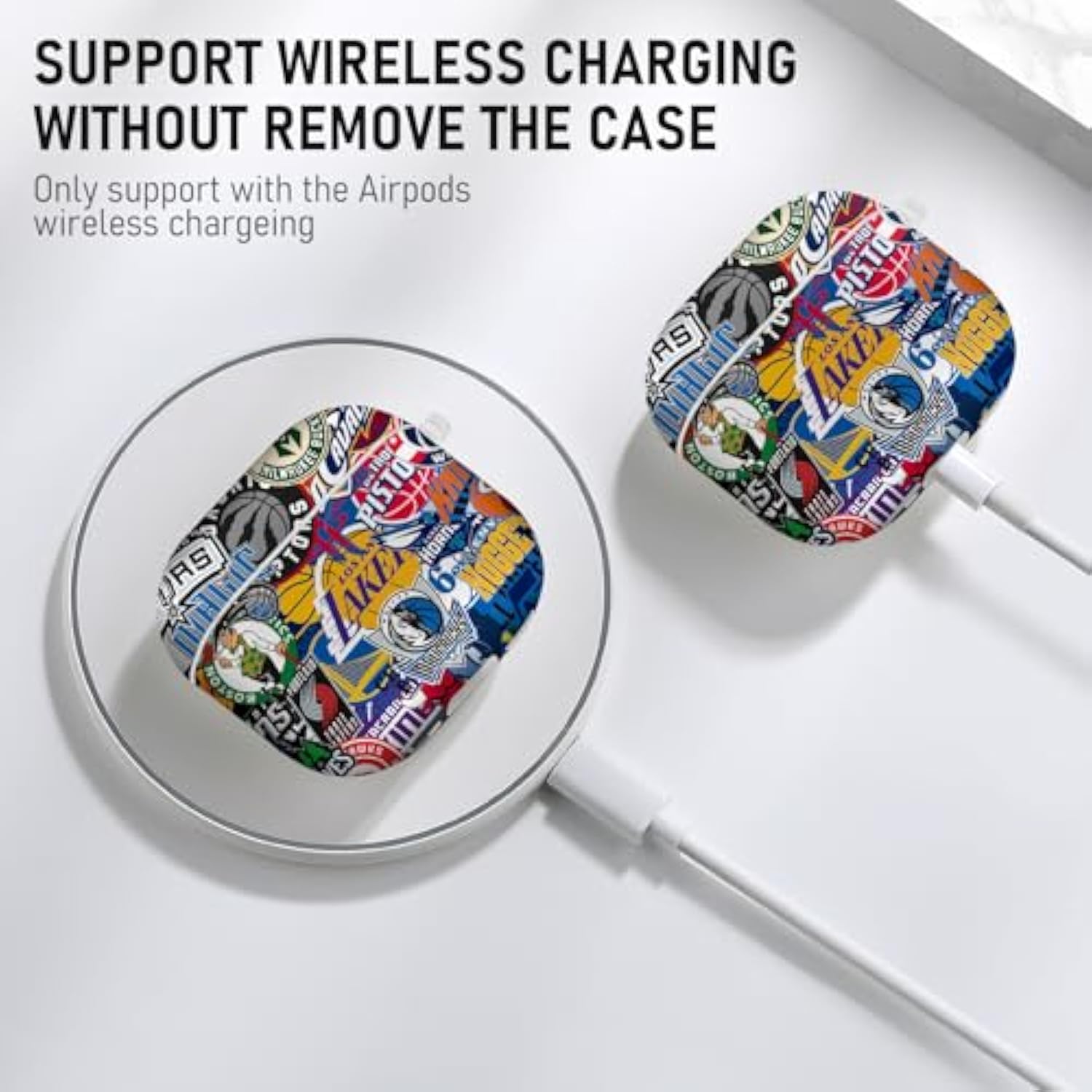 For Apple Airpods 4Th Generation Case Cover(2024), Protective Tpu Soft Cases Cover Rugged For Airpods 4 Case With Cleaner Kit & Keychain For Women Men?Basketball