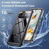 For Google Pixel 9A Waterproof Case,[12Ft Military Drop Proof] [Ip68 Waterproof] [360°Full Body Protection] Heavy Duty Protective Cover For Pixel 9A 6.3”,Black