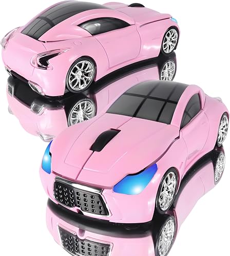 Car Mouse, Wireless Mouse (Milk Tea Pink)