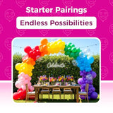 100-Pack 12" Bright Rainbow Balloons – Helium Latex for Parties, Birthdays & Events