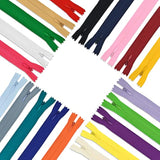 40Pcs 22Inch Nylon Invisible Zippers, Sewing Bulk Zippers Supplies In