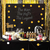 The Man The Myth The Legend Black Glitter Banner – Men’S Birthday, Bachelor Party, Retirement Party Supplies, Gifts And Decorations