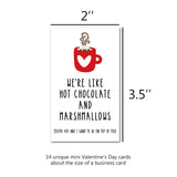 14 Pcs Funny Mini Love Notes Cards Anniversary Cards With Envelopes, For Valentines Day Him Her Husband Wife Boyfriend Girlfriend, Lunch Box Notes Card (Dlm082)