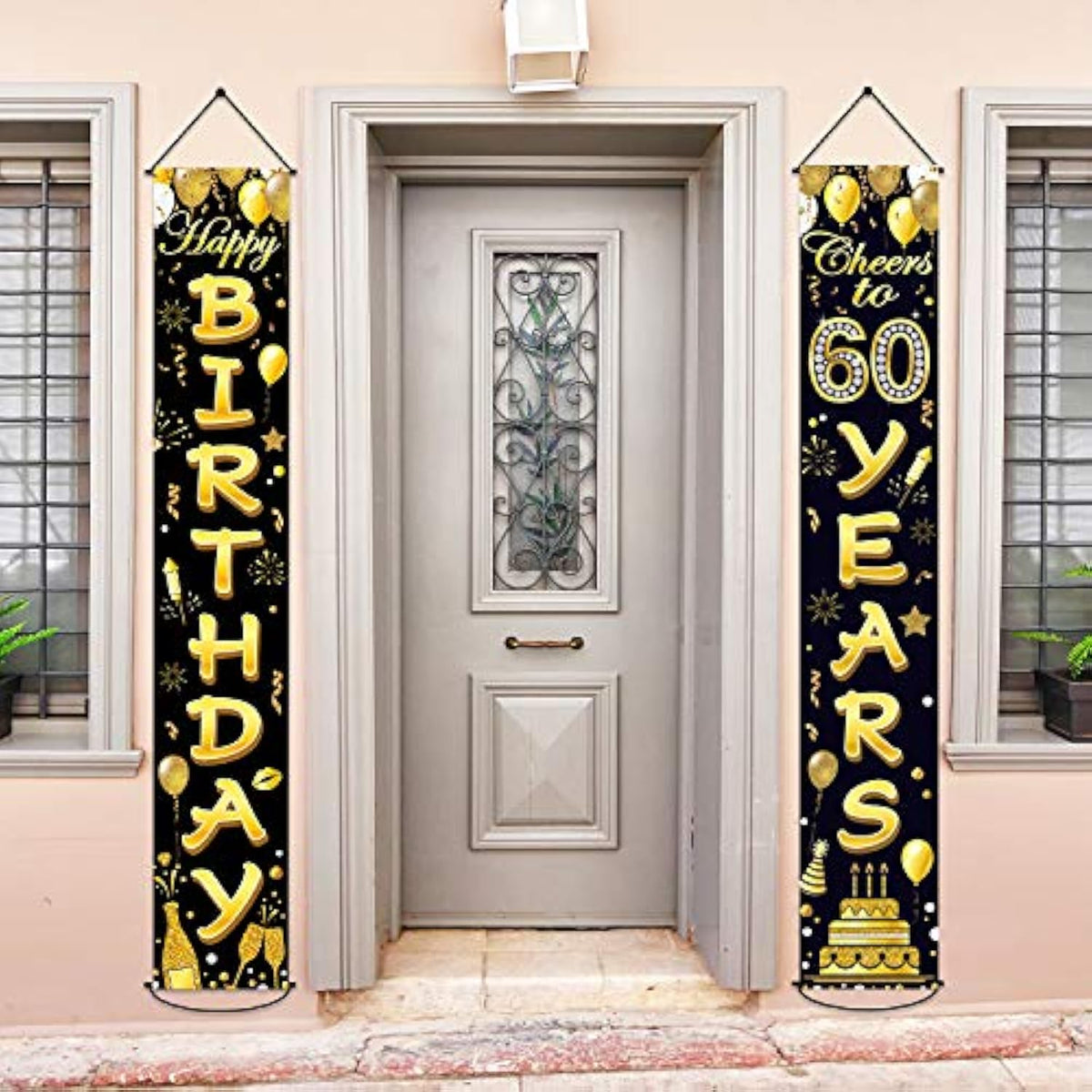 60Th Birthday Party Banner Decorations Cheers To 60 Years Banner 60Th